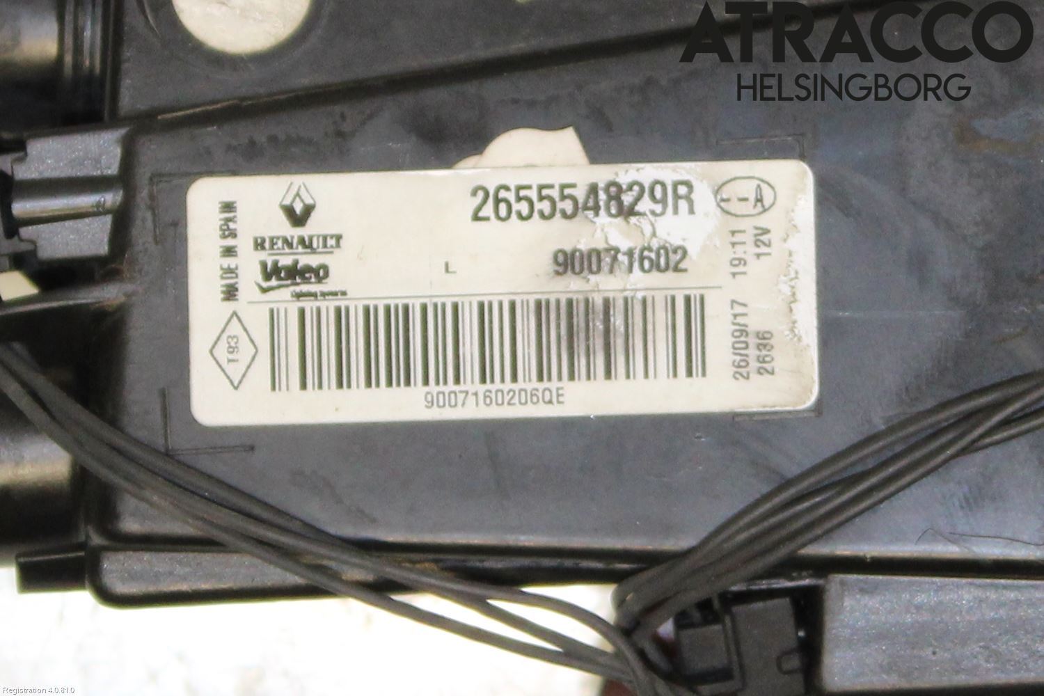 Renault MEGANE IV 16-23 Baklykt Venstre