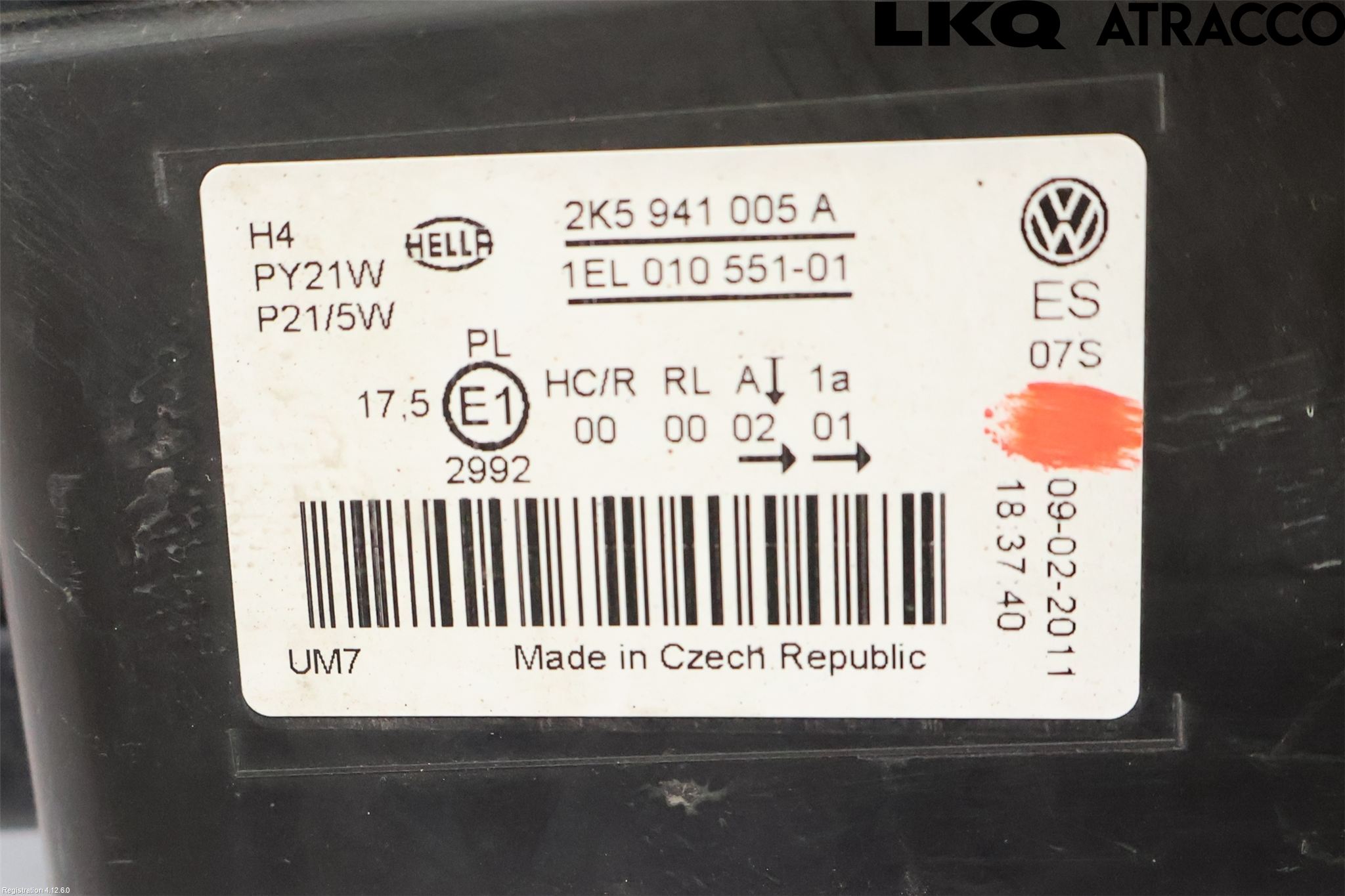 Volkswagen VW CADDY 11-15 Frontlykt Venstre
