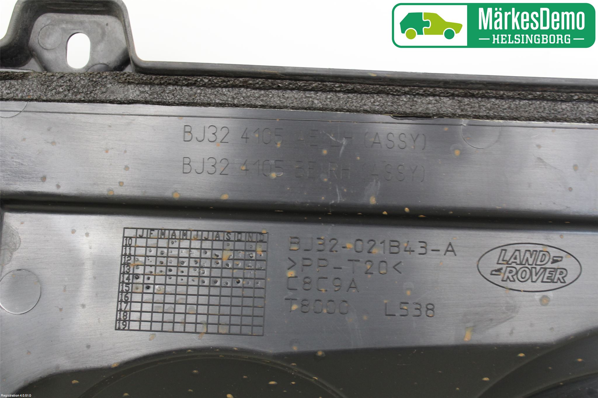 Landrover LAND ROVER RANGE ROVER EVOQUE (L538) 11-18 Visker Deksel-Grill-Under Frr
