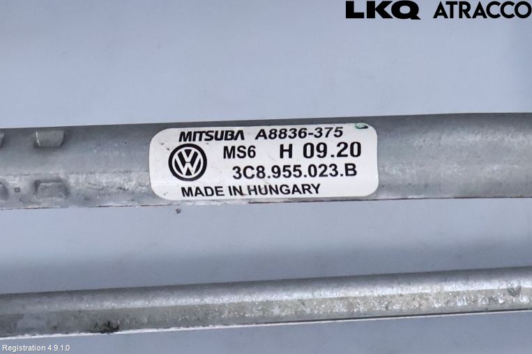 Volkswagen VW PASSAT CC 08-16 Viskeroverføring Frontrute