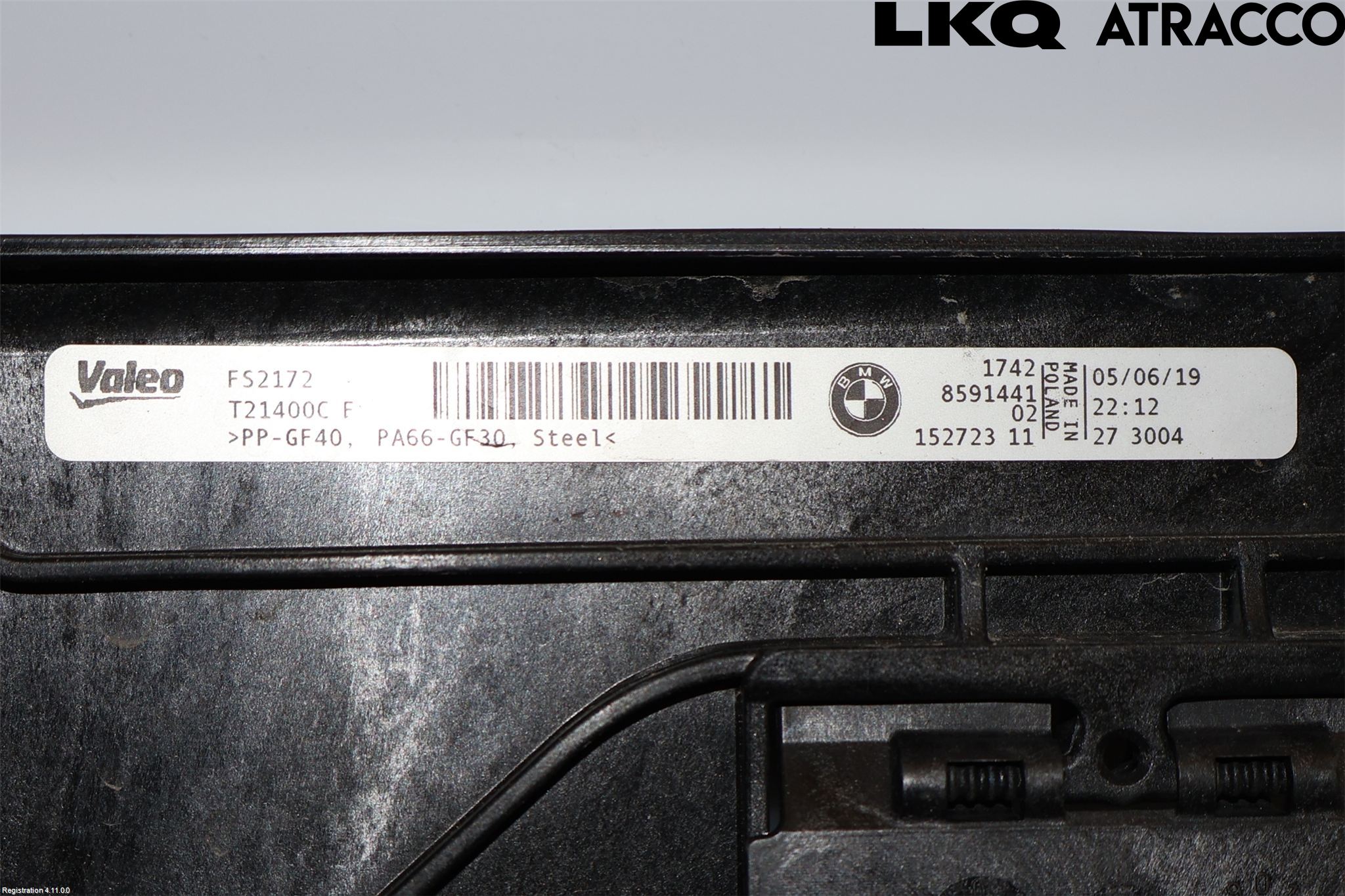 BMW 3 G20/G21/G80/G81 19- Kjølevifte Elektrisk