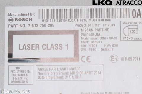 Nissan NAVARA, TREK-1 17-21 Stereo Radio Med Cd