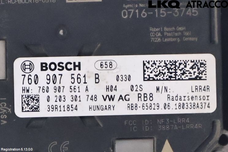 Volkswagen VW TOUAREG CR 18- Sensor Fartsbegrensning