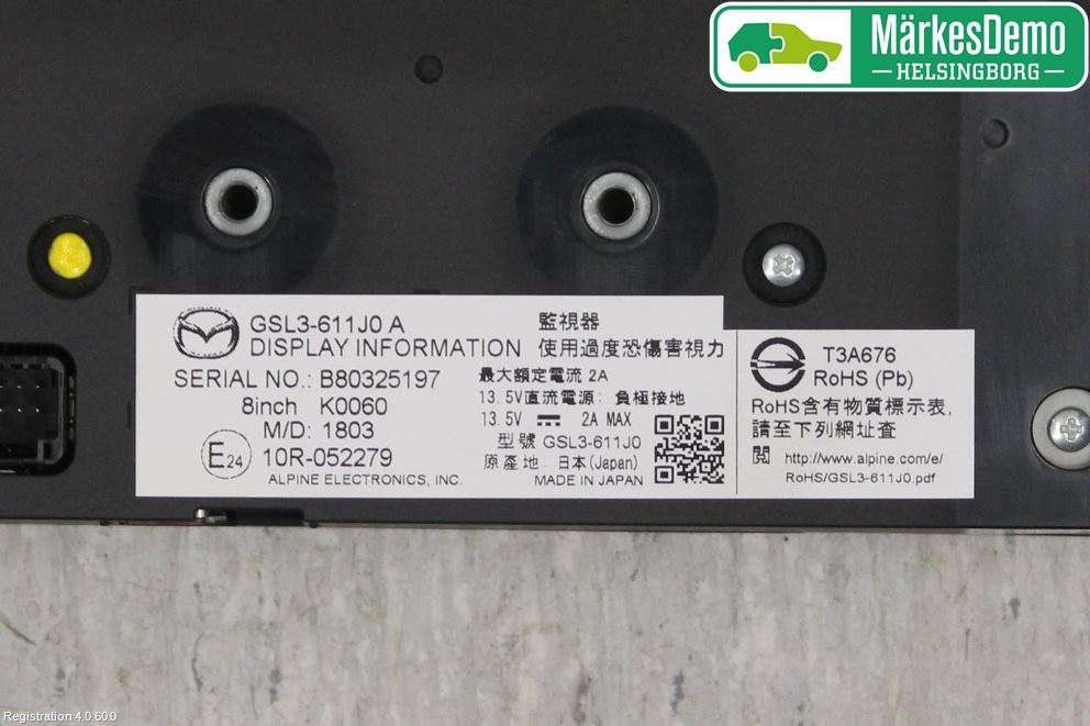 Mazda 6 13- Stereo Radio Med Cd