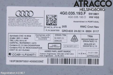 Audi A6/S6 4G 11-18 Stereo Radio Med Cd