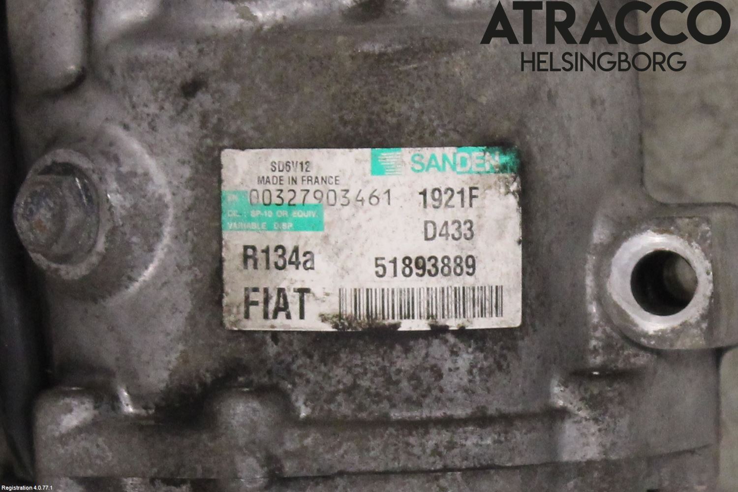 Fiat QUBO Varme Ac Kompressor