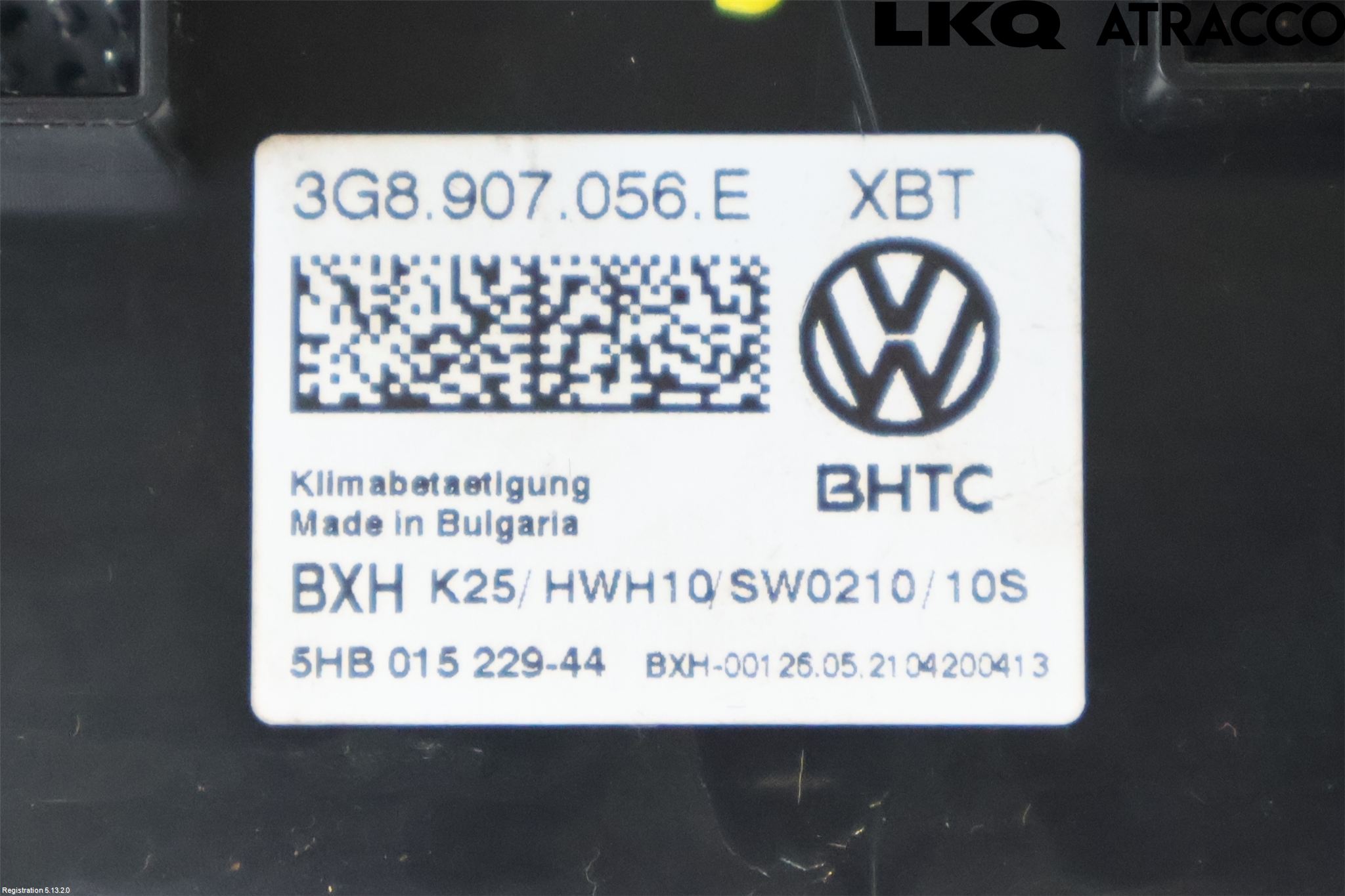 Volkswagen VW ARTEON 17- Varme Ac Betjening-Display