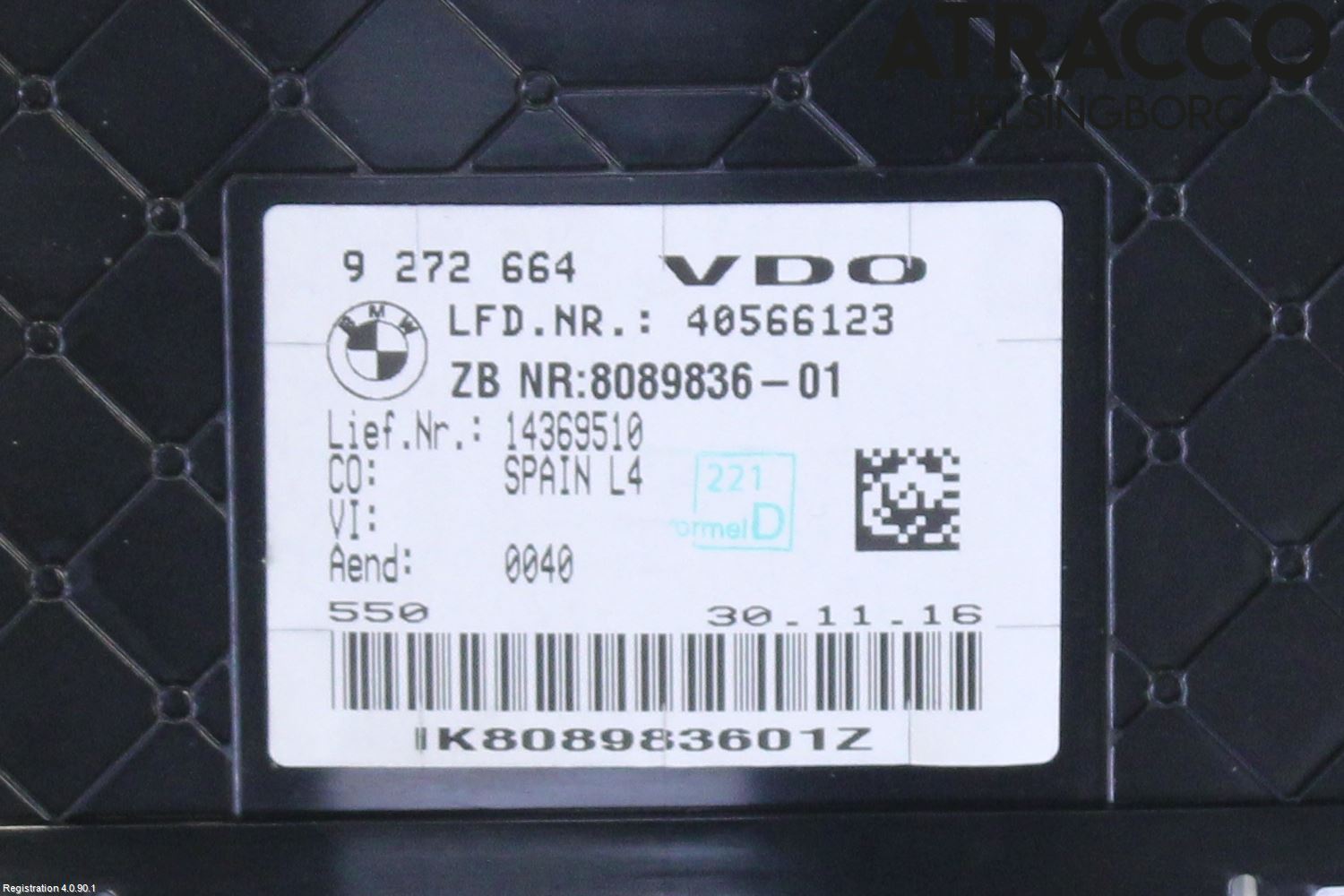 BMW 3 F30/F31/F80 12-19 Instr Kombinert