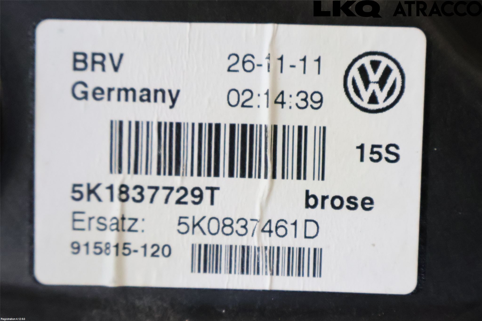 Volkswagen VW GOLF VI 09-13 Vindusheis El Komp