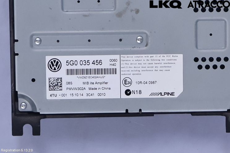 Volkswagen VW GOLF / E-GOLF VII 13-20 Stereo Forsterker
