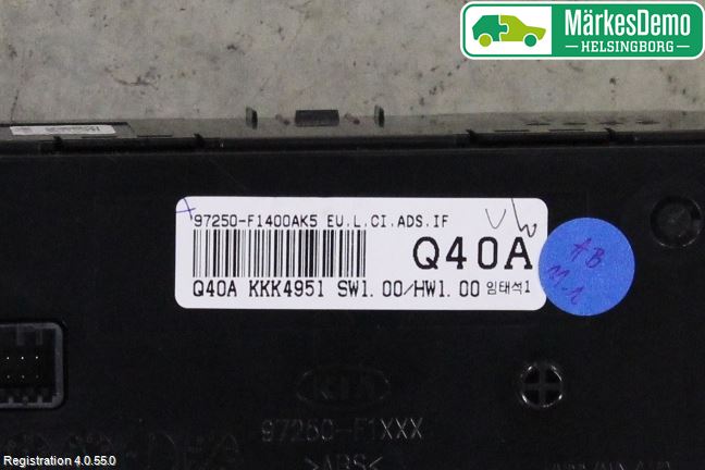 Kia SPORTAGE (QL) 16-21 Varme Ac Betjening-Display