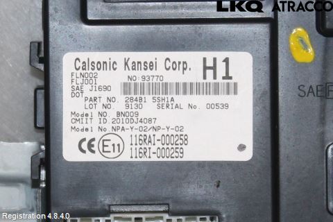 Nissan LEAF 18- Styreenhet Klima