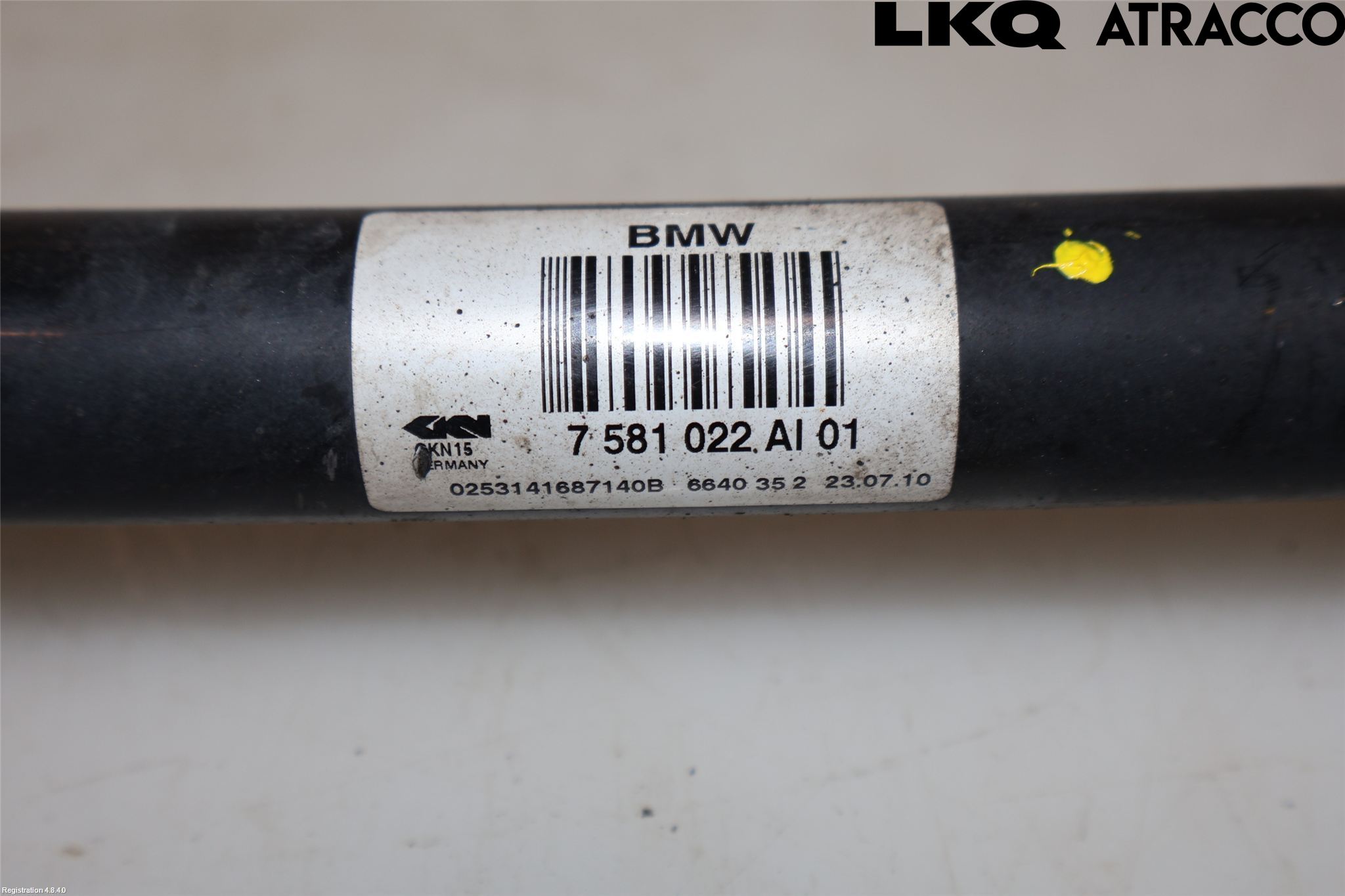 BMW 5 F10/F11/F18 09-17 Drivaksel Bak Kompl Høyre