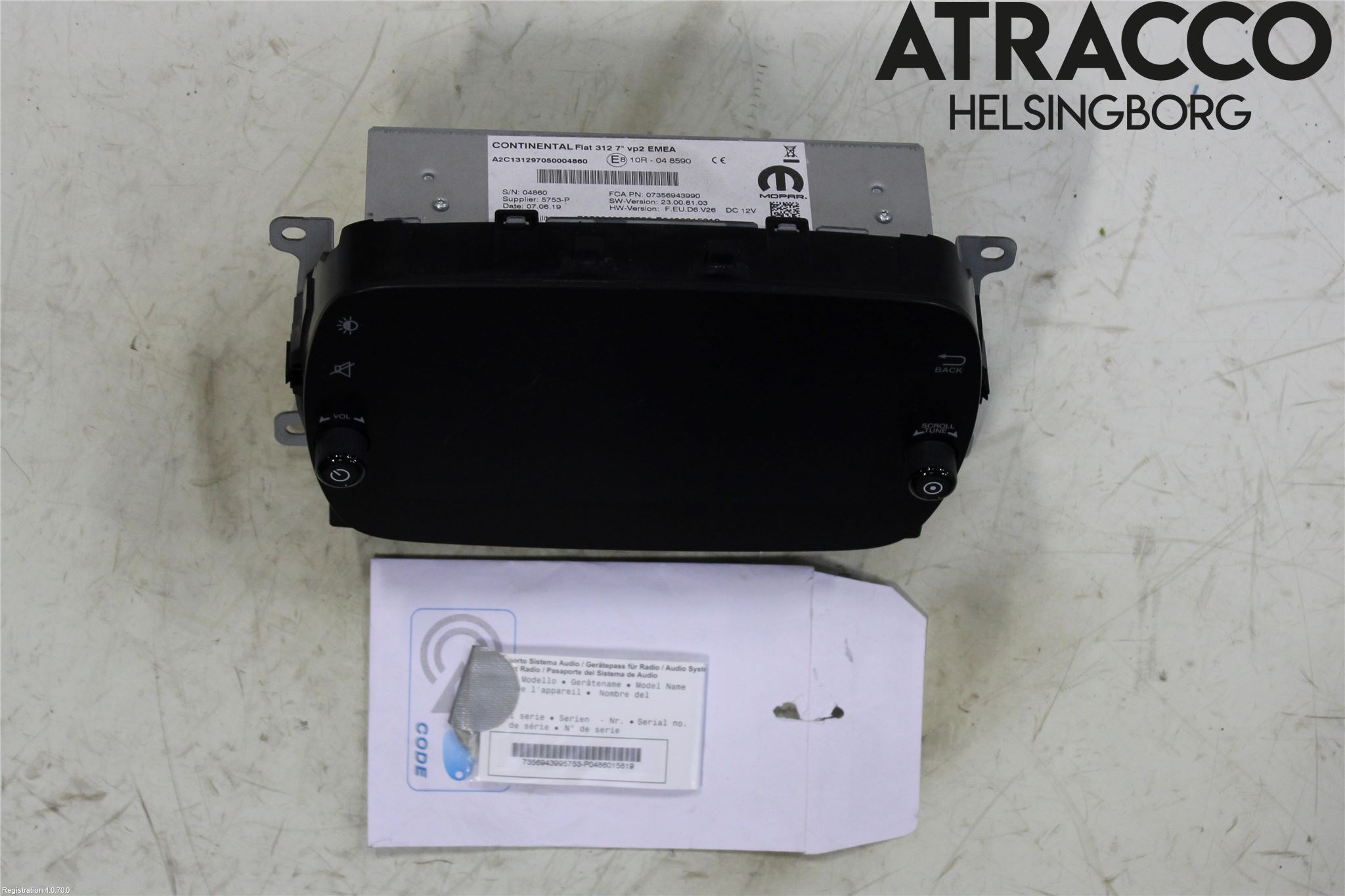 Fiat 500 07- Stereo Radio