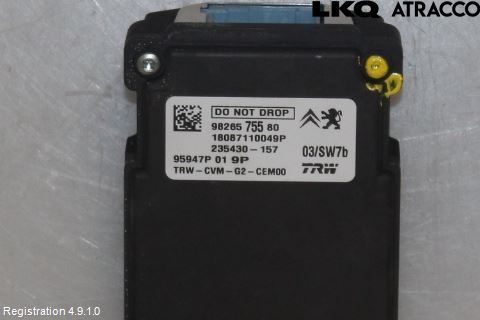 Citroen C4 CACTUS 14-20 Sensor Kollisjonsbeskyttelse