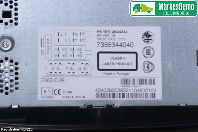 Fiat DOBLO CARGO Stereo Radio Med Cd