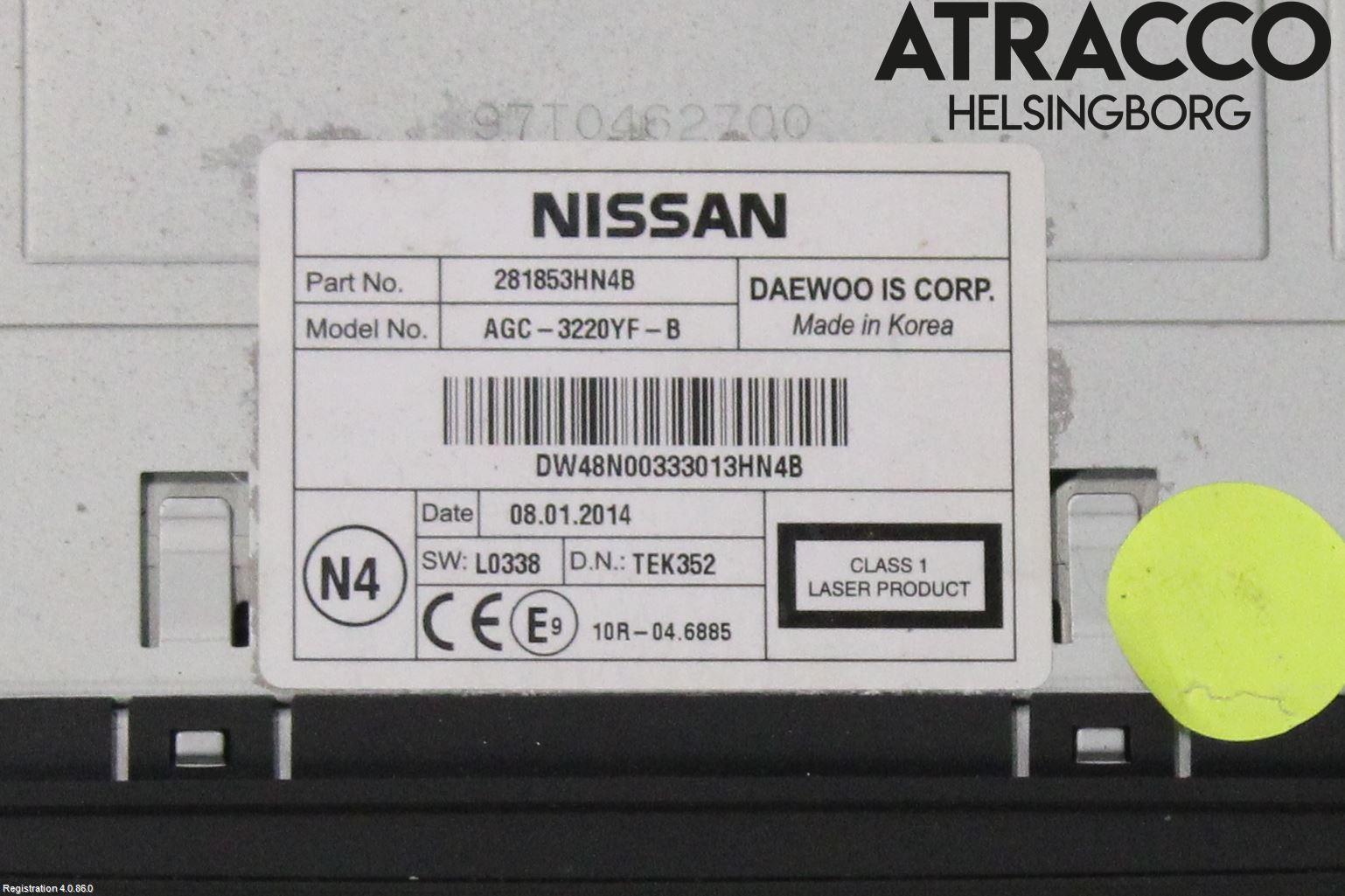 Nissan MICRA 11-16 Stereo Radio Med Cd