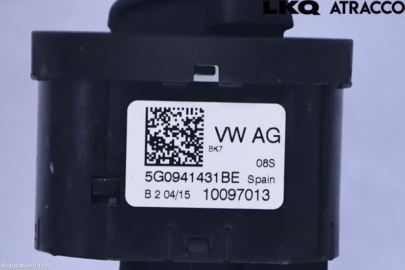 Volkswagen VW GOLF / E-GOLF VII 13-20 Bryter Hovedlys