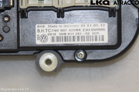 Volkswagen VW CADDY 11-15 Varme Ac Betjening-Display