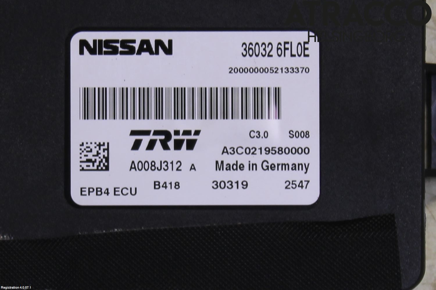 Nissan QASHQAI 17-21 Styreenhet Parkbrems