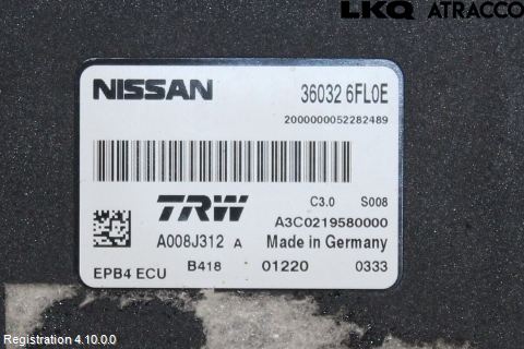 Nissan QASHQAI 17-21 Styreenhet Parkbrems