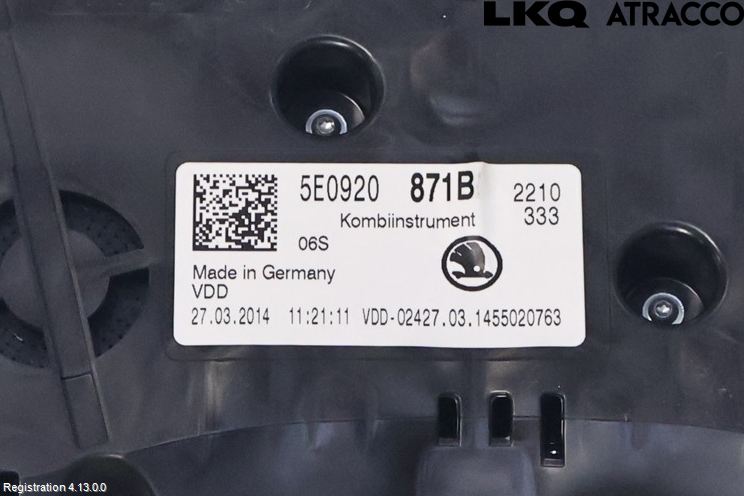 Skoda OCTAVIA (5E) 13-20 Instr Kombinert