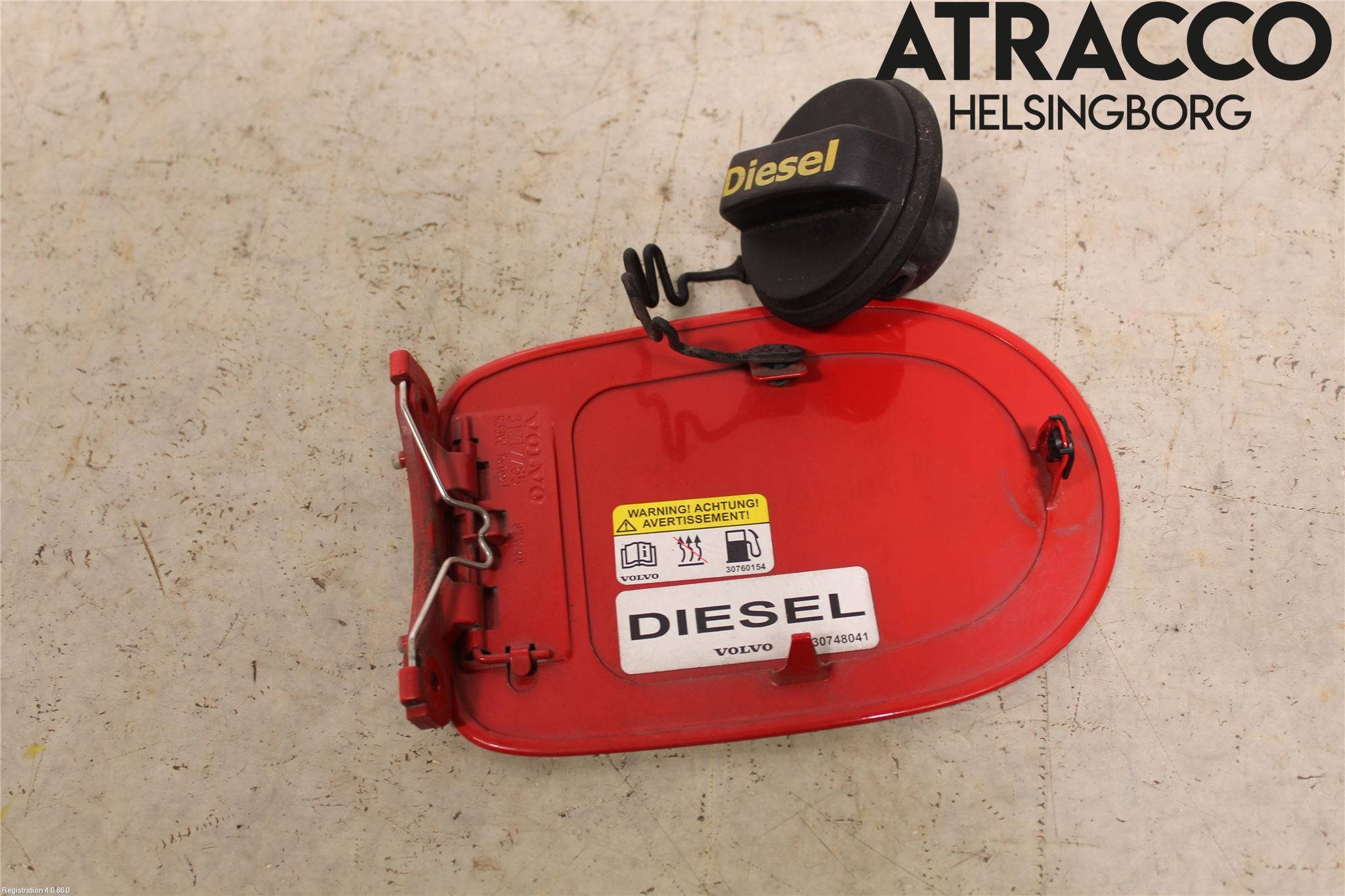 Volvo C30 07-10 Drivstoff Tankluke