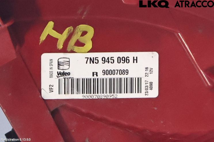 Seat ALHAMBRA 11- Baklykt Høyre