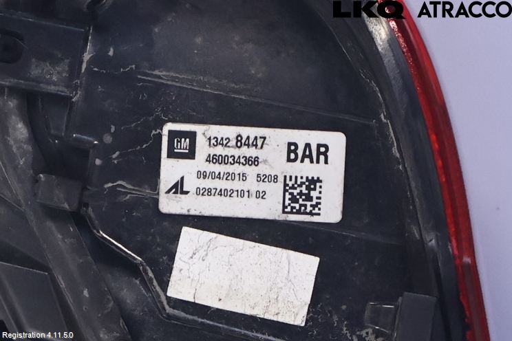 Opel CORSA E 15-19 Baklykt Venstre