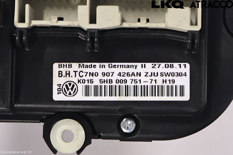 Volkswagen VW GOLF VI 09-13 Varme Ac Betjening-Display