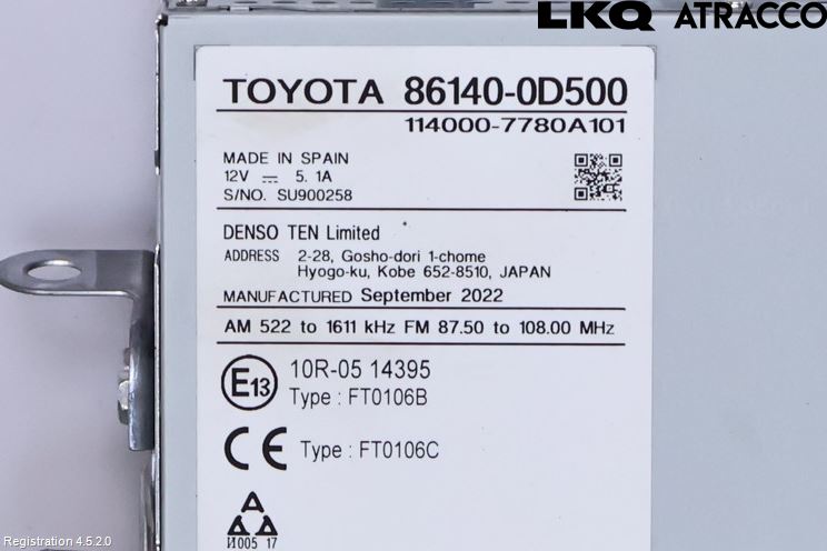 Mazda 2 KB Hybrid 22- Stereo Radio Med Cd