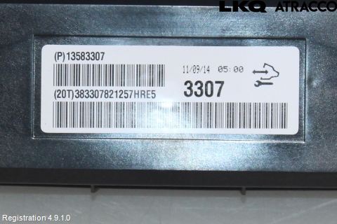 Opel AMPERA 12-16 Varme Ac Betjening-Display