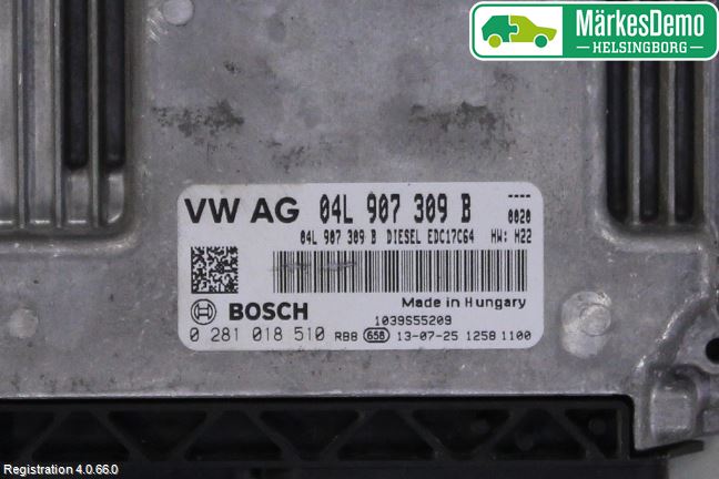 Volkswagen VW GOLF / E-GOLF VII 13-20 Styreenhet Dieselpumpe