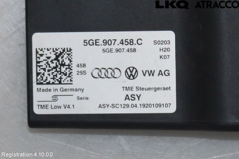 Volkswagen VW GOLF / E-GOLF VII 13-20 Styreenhet Øvrig