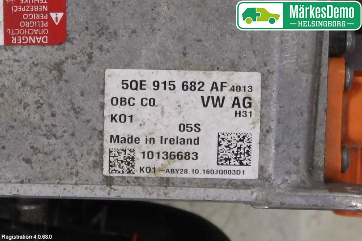 Volkswagen VW PASSAT 15-19 Batterilader Hybrid