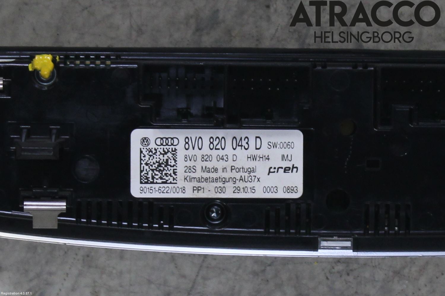 Audi A3/S3 8V 13-20 Varme Ac Betjening-Display