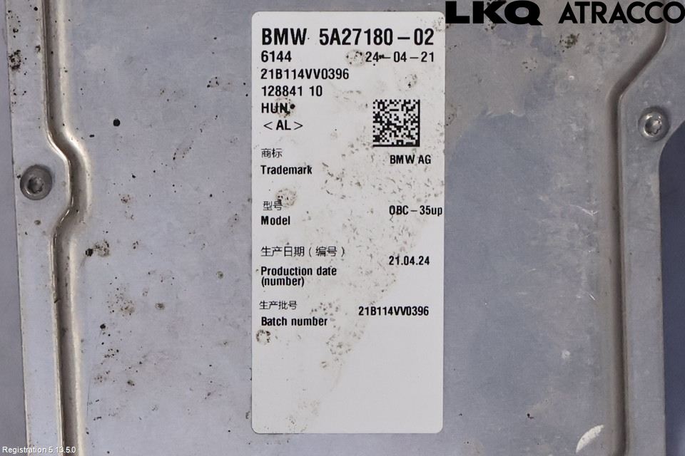 BMW 5 G30/G31/F90 17-23 Batterilader Hybrid