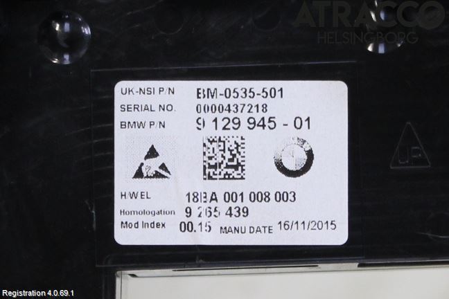 Mini ONE/COOPER 3DR F56 14-24 Instr Kombinert