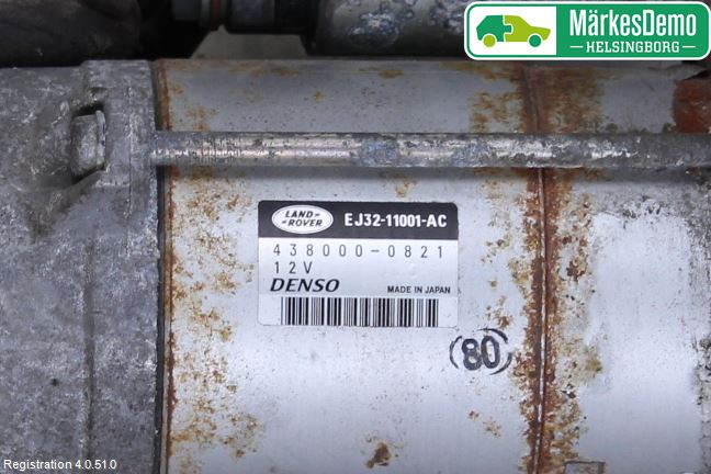 Landrover LAND ROVER RANGE ROVER EVOQUE (L538) 11-18 Startmotor Diesel