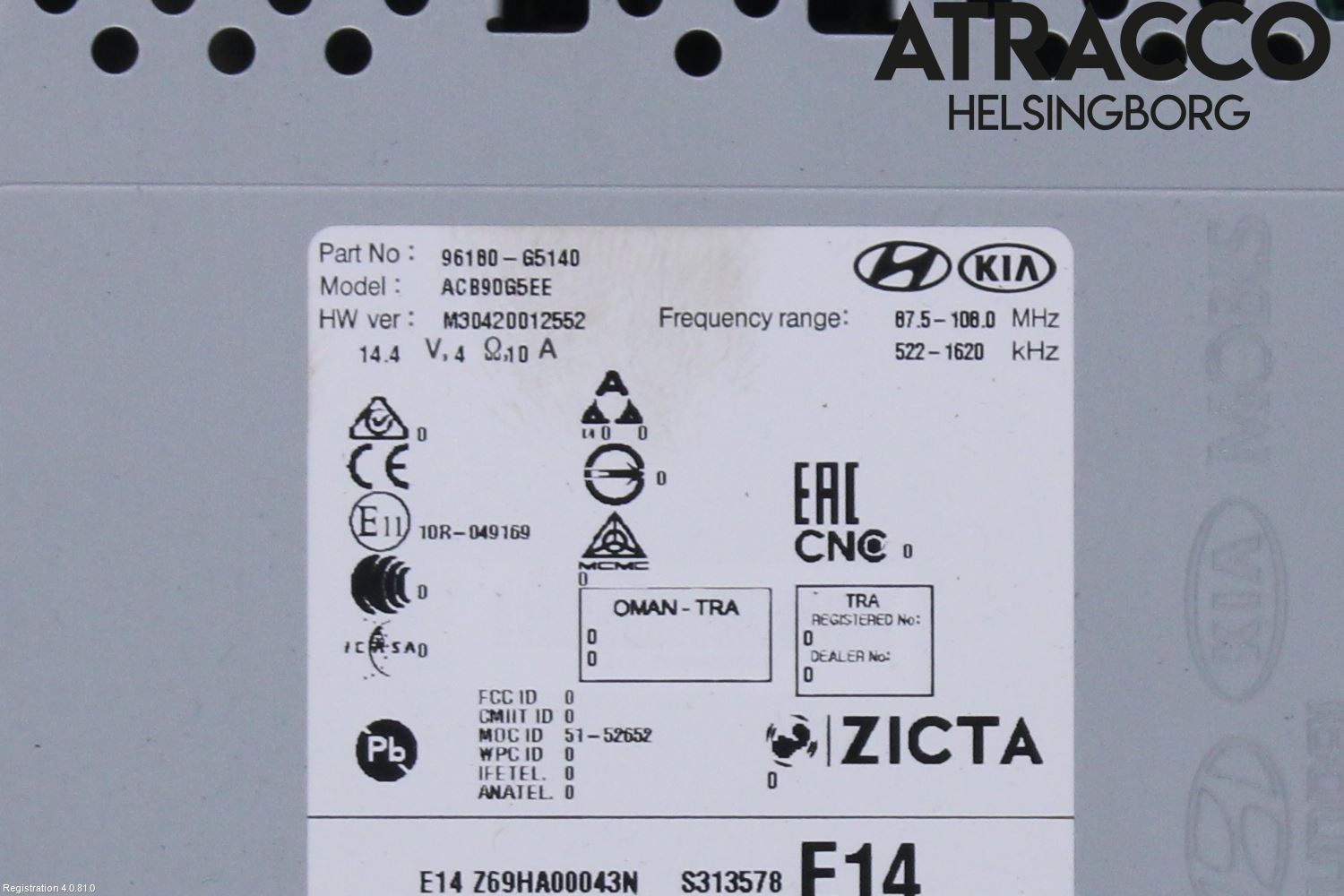 Kia NIRO (DE) 17-22 Stereo Radio