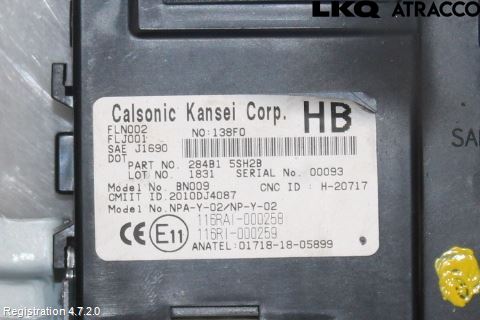 Nissan LEAF 18- Styreenhet Klima
