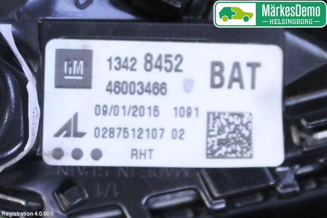 Opel CORSA E 15-19 Baklykt Høyre  På Luke(Indre)