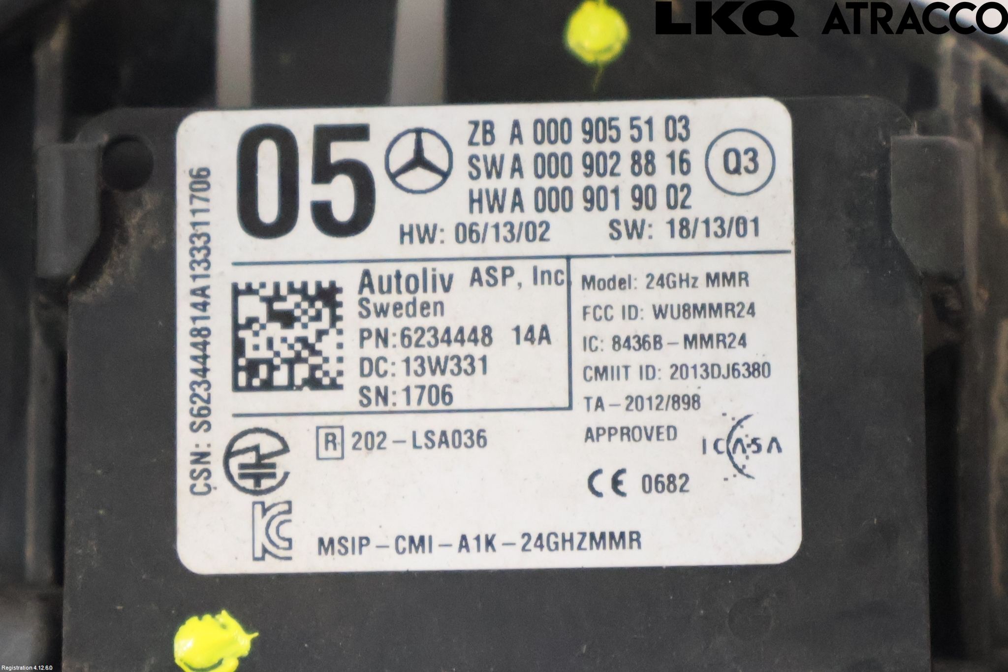 Mercedes-Benz MB A-KLASS (W176) 13-18 Sensor Fartsbegrensning