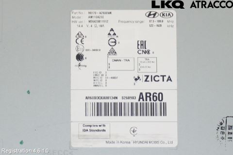 Kia CEED 12-18 Stereo Radio Med Cd