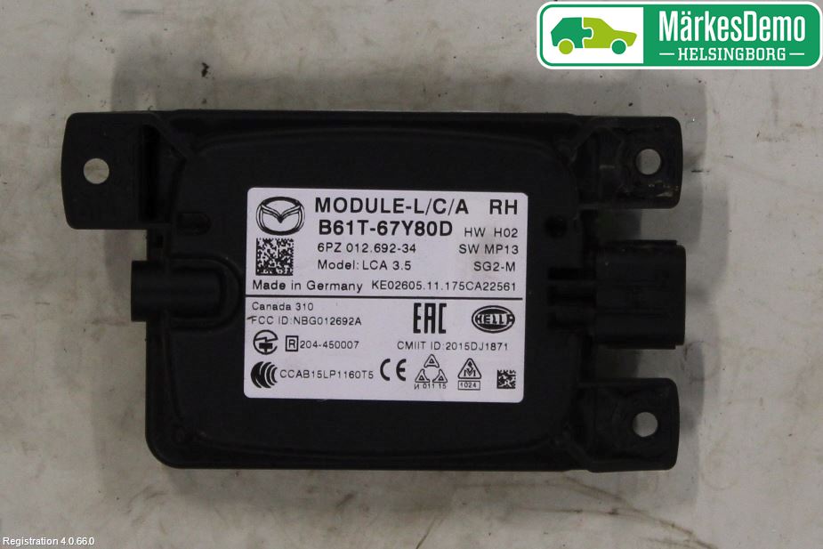 Mazda 3 III 14-19 Sensor Kollisjonsbeskyttelse