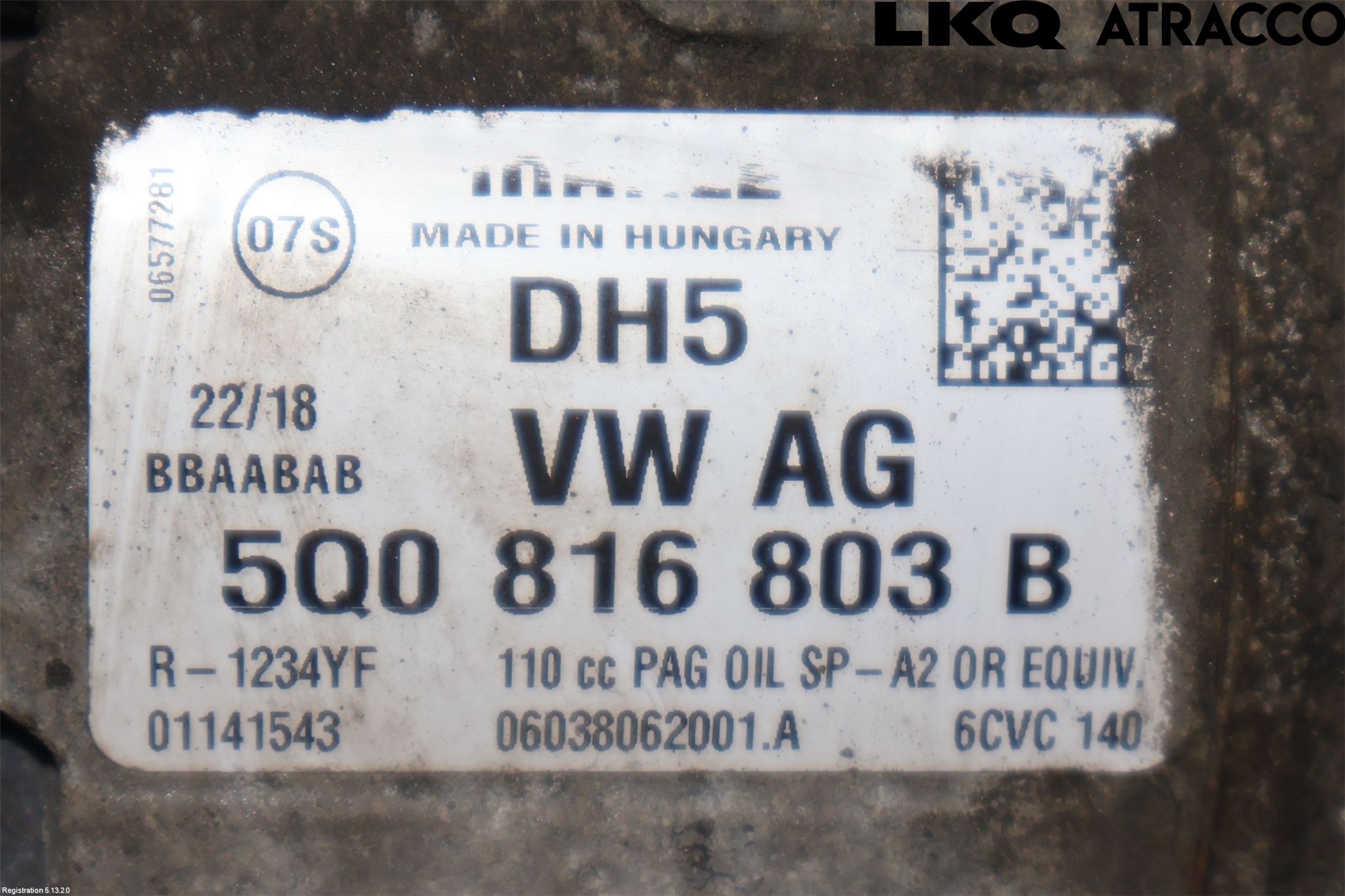 Volkswagen VW PASSAT 15-19 Varme Ac Kompressor