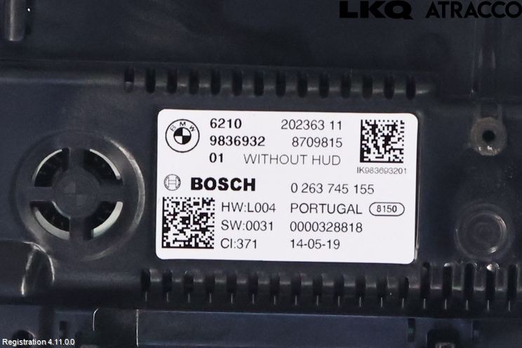 BMW 3 G20/G21/G80/G81 19- Instr Kombinert