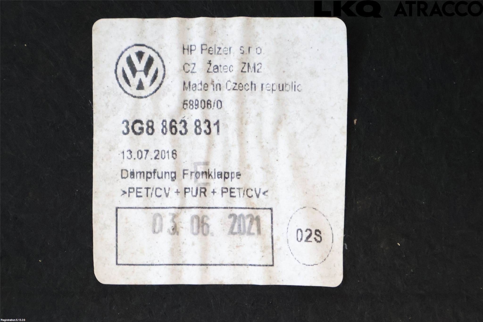 Volkswagen VW ARTEON 17- Panserisolasjon