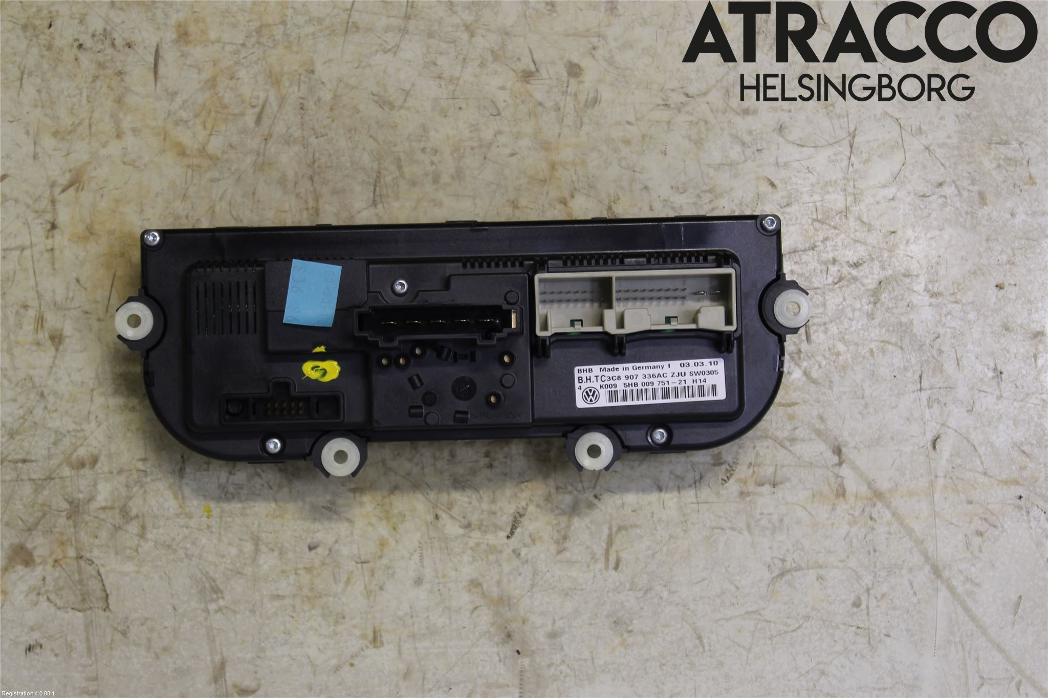 Volkswagen VW GOLF VI 09-13 Varme Ac Betjening-Display