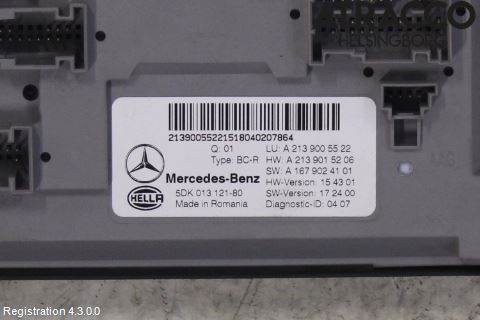 Mercedes-Benz MB E-KLASS (W213) 16-23 Styreenhet Øvrig